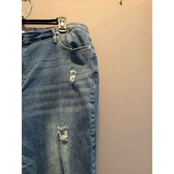 Nicole Miller NY Women's Distressed Ankle Jeans Size 22 Blue Slim Fit - Picture 4 of 16